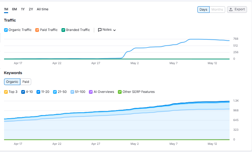 SEO Performance Results
